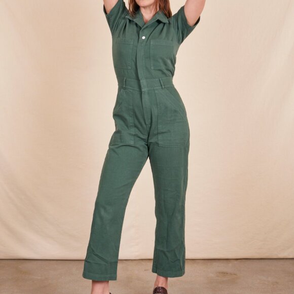 Big Bud Press - Short Sleeve Jumpsuit - Dark Emerald Green XXS - Picture 2 of 6
